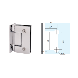 BISAGRA MURO VID SATIN CON AJUSTE