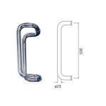 HALADERA CURVA 1X12 305MM C/C
