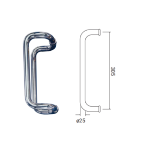 HALADERA CURVA 1X12 305MM C/C