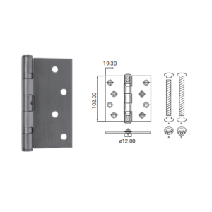 BISAGRA SATIN INOX 4X4