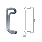 HALADERA CURVA 1X12 305MM C/C