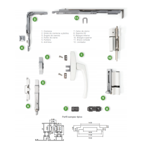 KIT VENTANA OSCILOBATIENTE 700-1500MM NEG