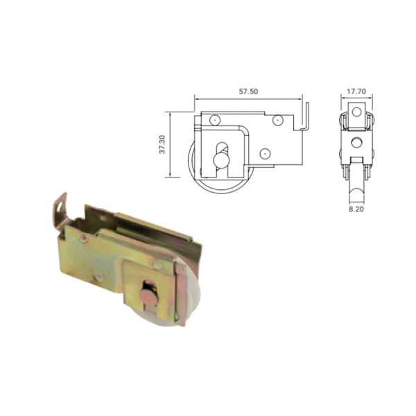 RODAJA 8000 METALICA 60KG PAR